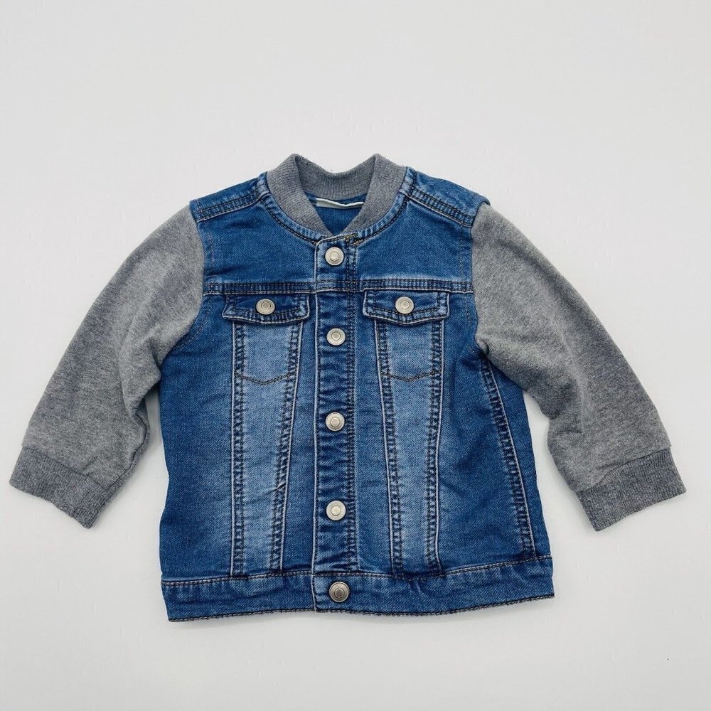 First Impressions Baby Boys 18 Months Mixed Media Denim Jean Jacket in Blue 1311